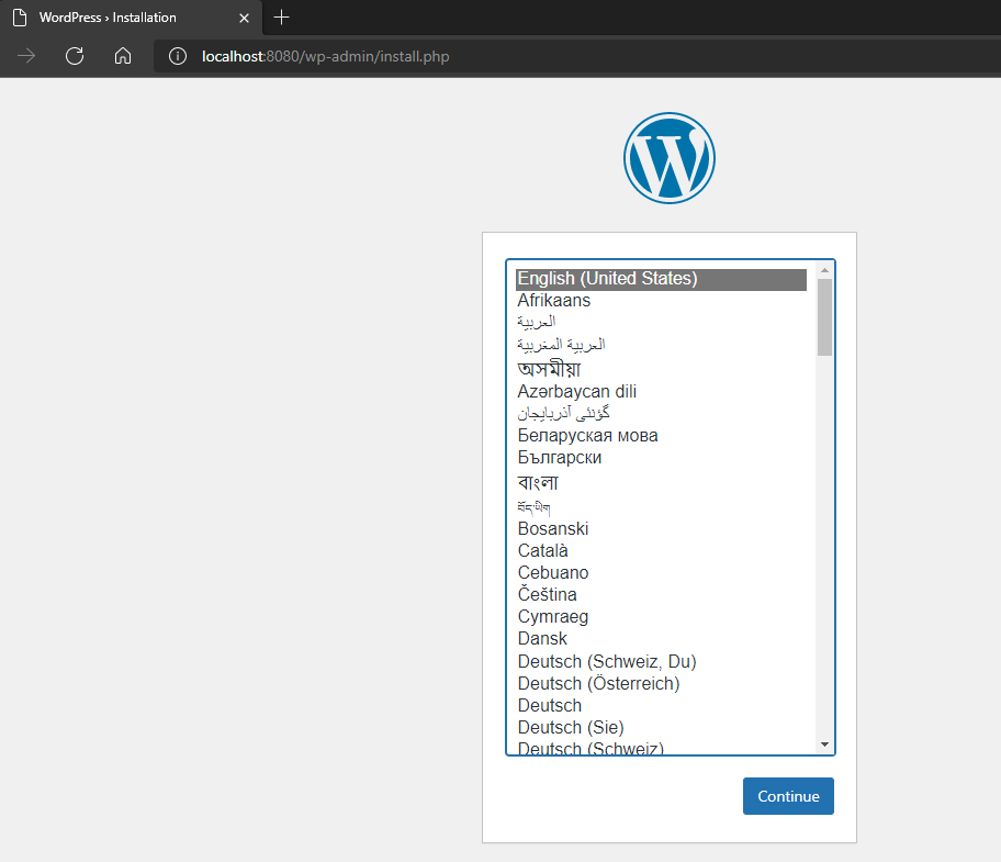 Wordpress Install